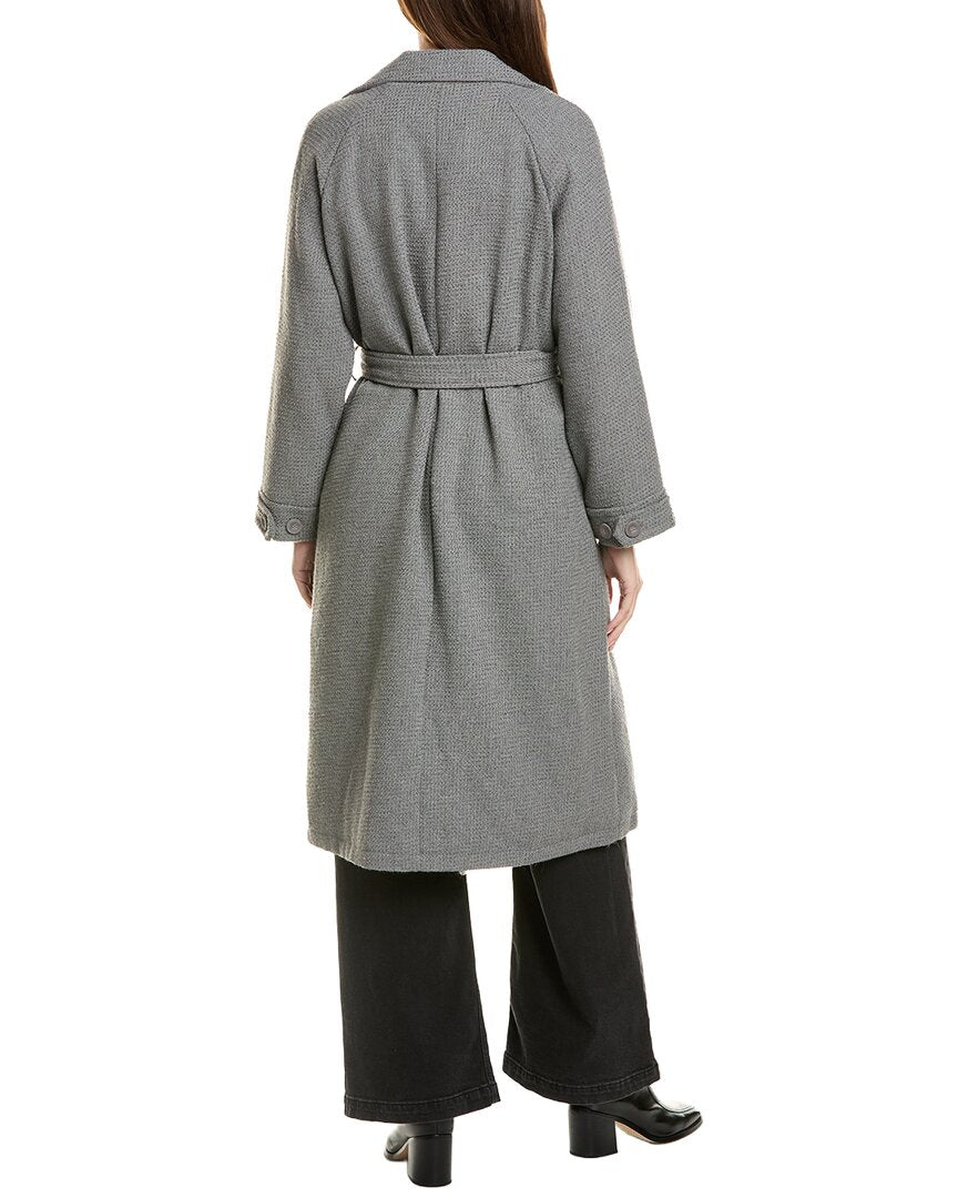 Via Spiga Belted Wool-Blend Coat