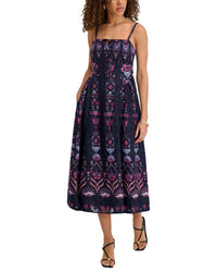Kensie Printed Burnout Chiffon Midi Dress