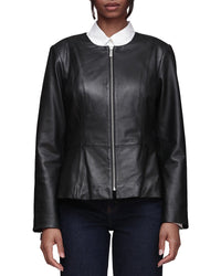 Bagatelle Leather Peplum Jacket