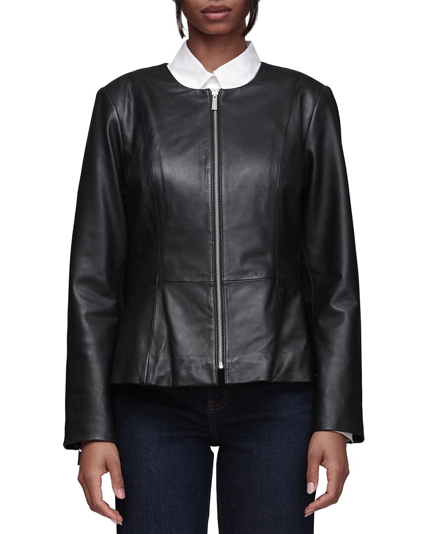 Bagatelle Leather Peplum Jacket