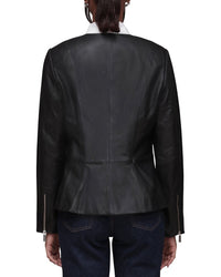 Bagatelle Leather Peplum Jacket