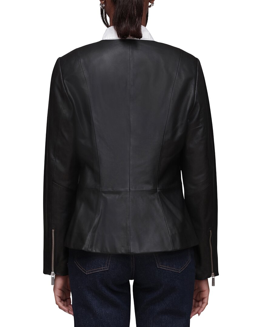 Bagatelle Leather Peplum Jacket