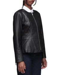 Bagatelle Leather Peplum Jacket