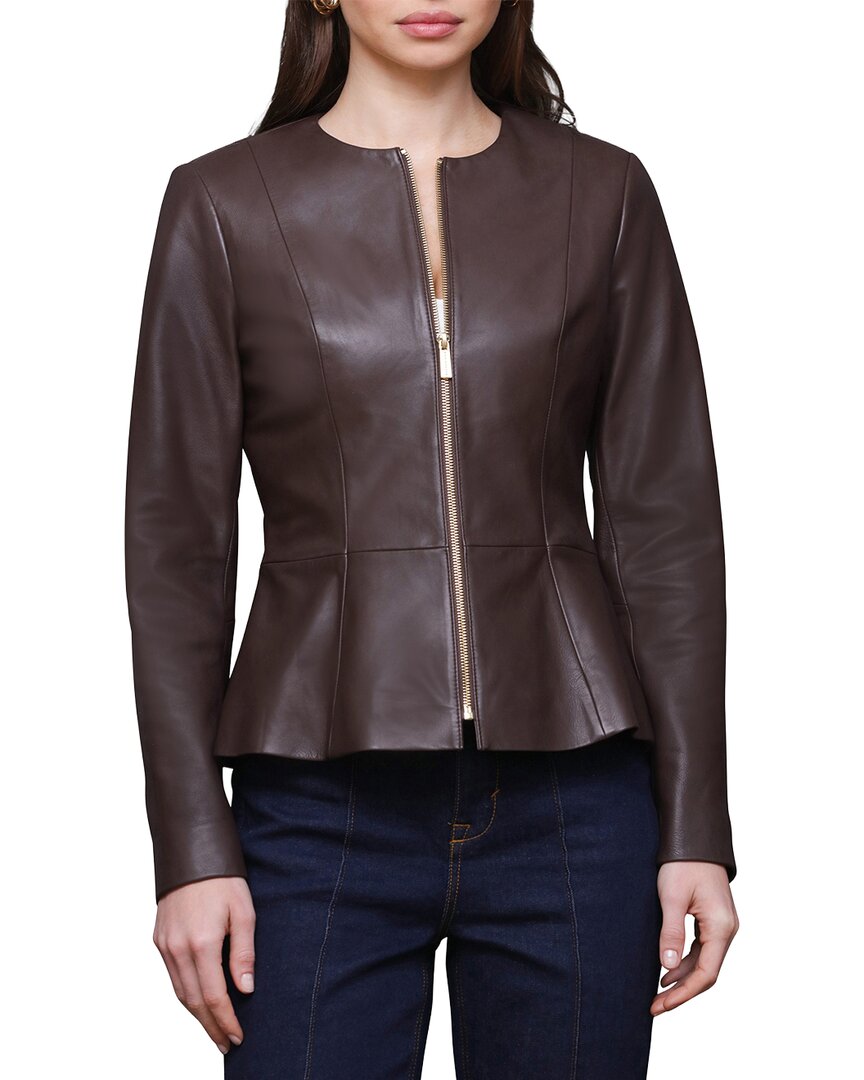Bagatelle Leather Peplum Jacket