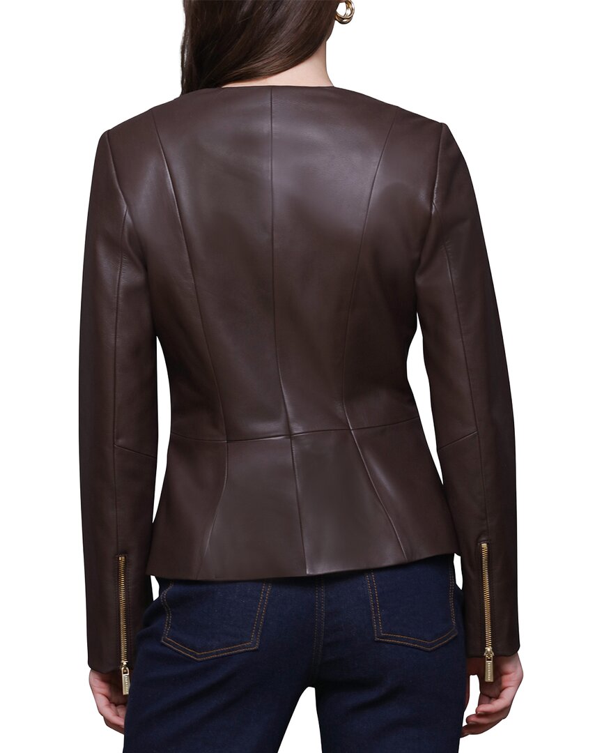 Bagatelle Leather Peplum Jacket