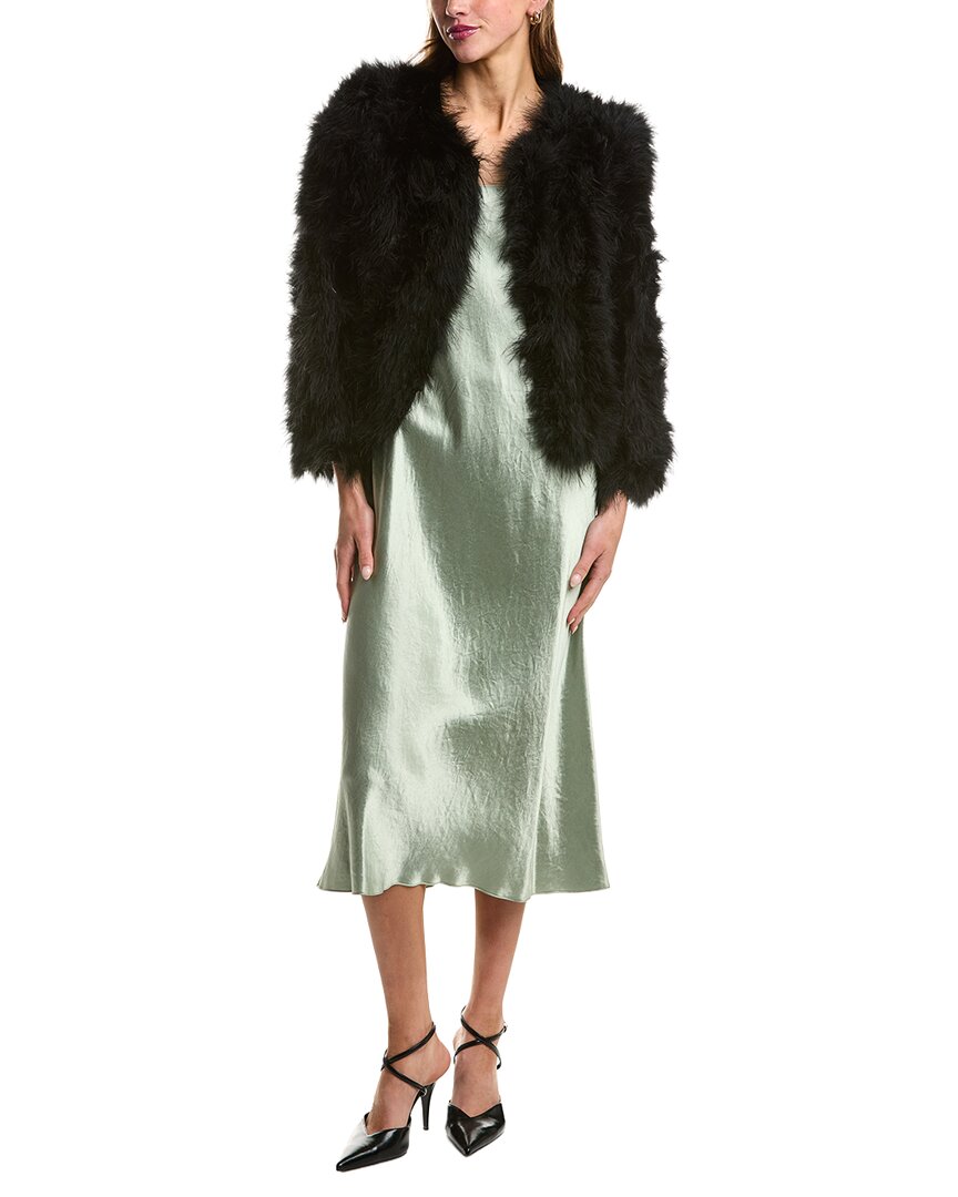 Adrienne Landau Feather Jacket