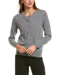 Incashmere Basic Crewneck 100% Cashmere Cardigan