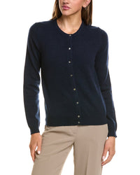 Incashmere Basic Crewneck 100% Cashmere Cardigan