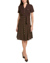 Sharagano Short Sleeve Shirtdress