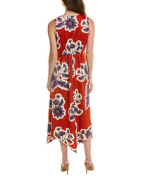 Anne Klein Anne Klein Asymmetrical Surplice Midi Dress