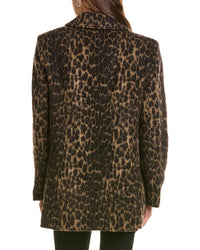 CeCe Cece Leopard Wool-Blend Blazer