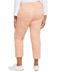 Nydj Plus Marilyn Mirage Leopard Ankle Crop Jean