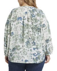 Nydj Plus Paulina Peasant Top