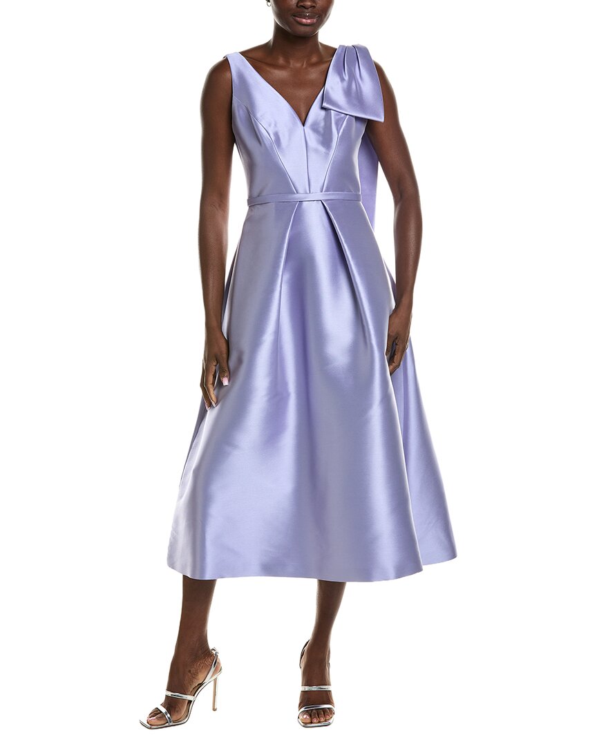Theia Faille Tea Length Gown