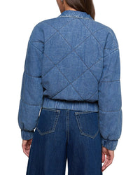 L’Agence Ryah Washed Denim Bomber Jacket