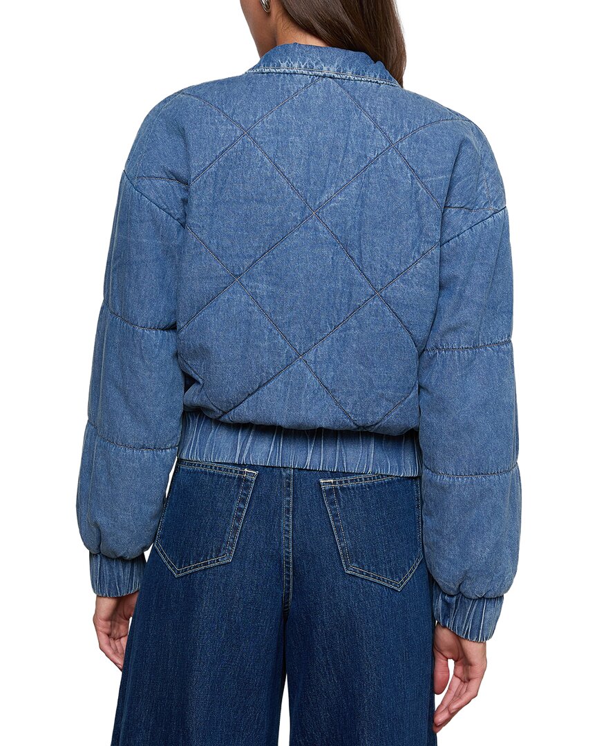 L’Agence Ryah Washed Denim Bomber Jacket