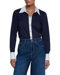 L’Agence Leslie French Cuff Bodysuit