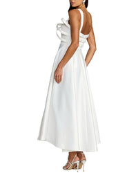 Mac Duggal Satin Bow Bodice Midi Dress