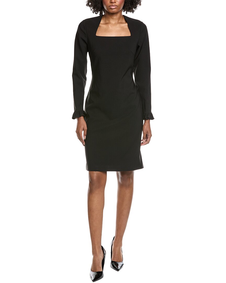 Mikael Aghal Solid Midi Dress