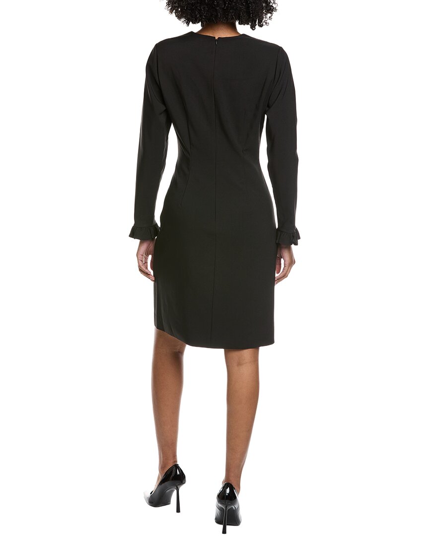 Mikael Aghal Solid Midi Dress