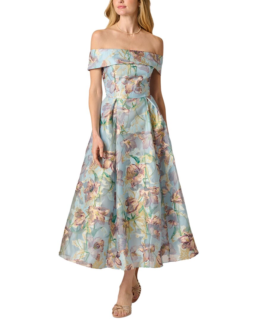Adrianna Papell Off Shoulder Midi Dress
