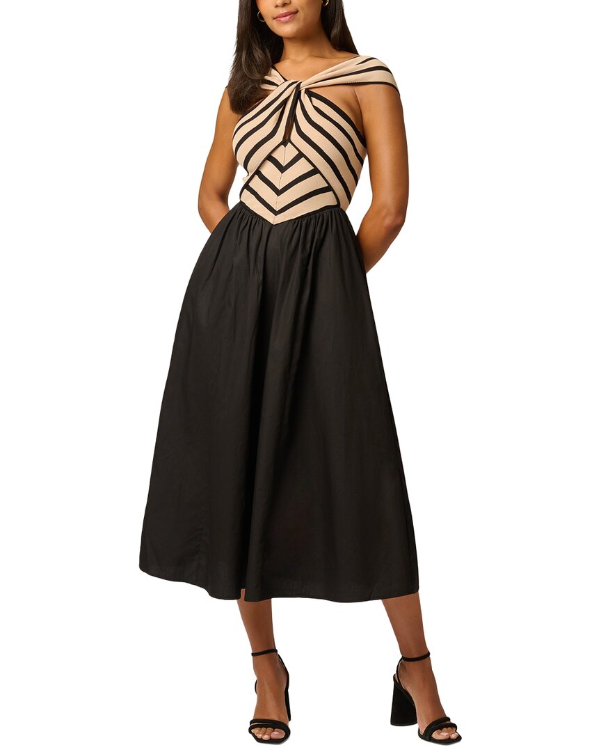 Adrianna Papell Short Sleeve Midi Dress