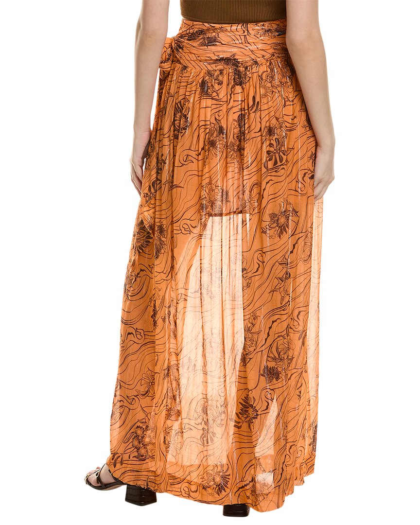 Sabina Musayev Patina Silk-Blend Maxi Skirt