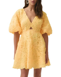 Mira Richi Solid Mini Dress