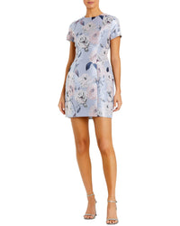 Mac Duggal Cap Sleeve Fitted Floral Dress