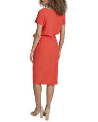Kensie Crepe Scuba Midi Dress