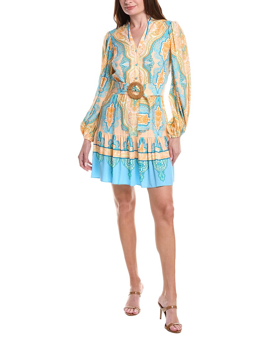 Adrianna Papell Belted Balloon Sleeve Shirtdress