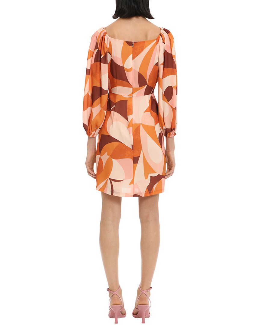 donna morgan orange dress Donna Morgan Beautiful Burnt Orange Floral Dress -Size 4