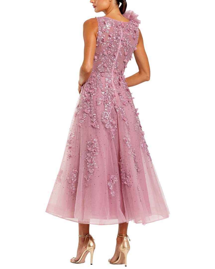 Mac Duggal Sleeveless Floral Embellished Cocktail Dress