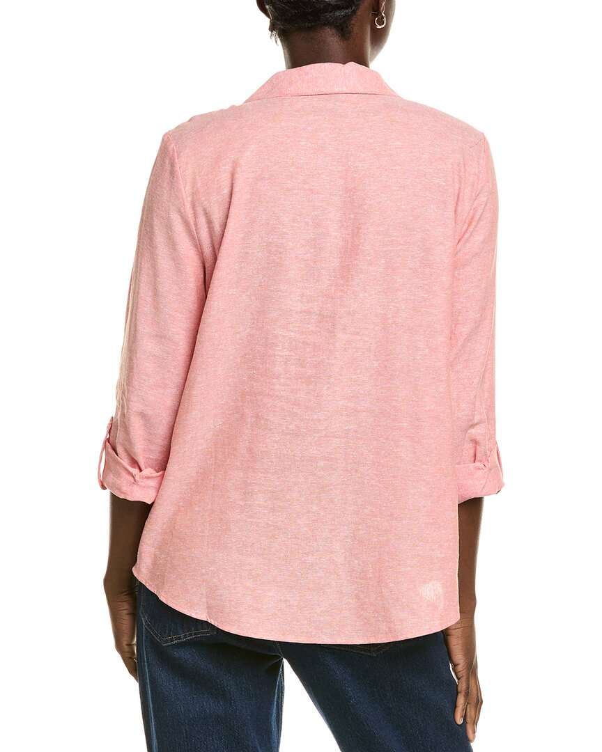 Jones New York Button Front Linen-Blend Tunic