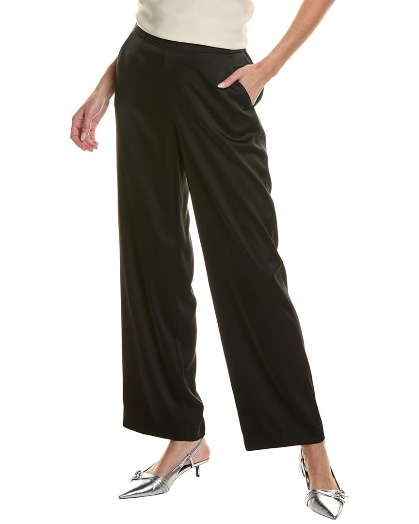Anne Klein Wide Leg Pant Black Regular 0 (XS)