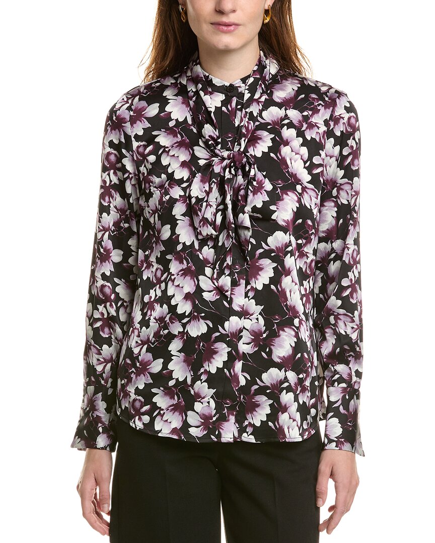 Anne Klein Button Front Shirt Black
