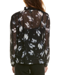 Anne Klein Ruffle Neck Blouse