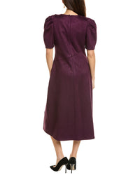 Anne Klein Puff Sleeve Midi Dress