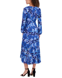 Kensie Printed Burnout Midi Dress
