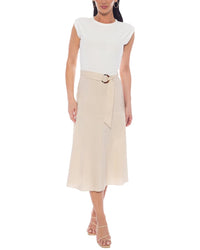 Tash + Sophie Extended Shoulder Twofer Dress