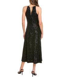 Kensie Sequin Mesh Midi Dress