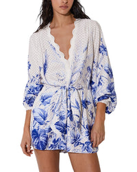 Reiss Reiss Bonnie Scarf Print Beach Cover Up Playsuit