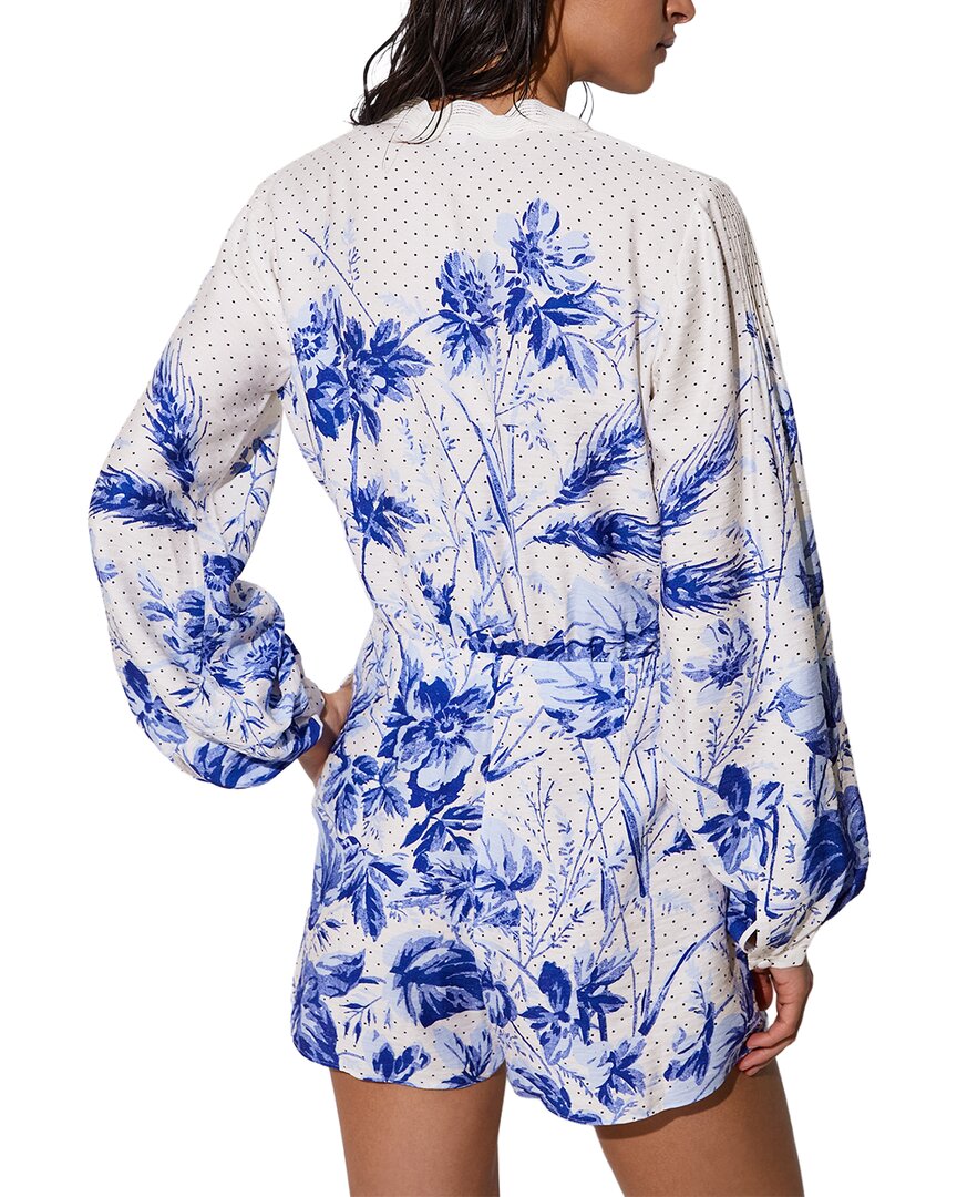 Reiss Reiss Bonnie Scarf Print Beach Cover Up Playsuit