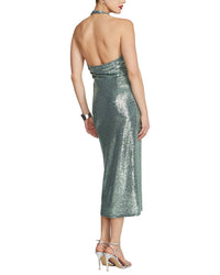 Halston Leonie Disco Jersey Midi Dress