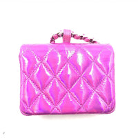 Chanel Iridescent Pink Quilted Leather Women's Pouch (Authentic Pre-Loved)