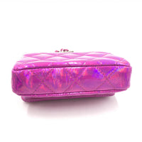 Chanel Iridescent Pink Quilted Leather Women's Pouch (Authentic Pre-Loved)