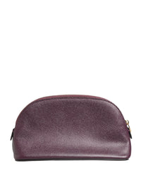 Dolce & Gabbana Dolce & Gabbana Dark Purple Leather DG Logo Zip Around Hand Purse Women's Wallet