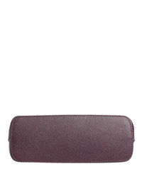 Dolce & Gabbana Dolce & Gabbana Dark Purple Leather DG Logo Zip Around Hand Purse Women's Wallet