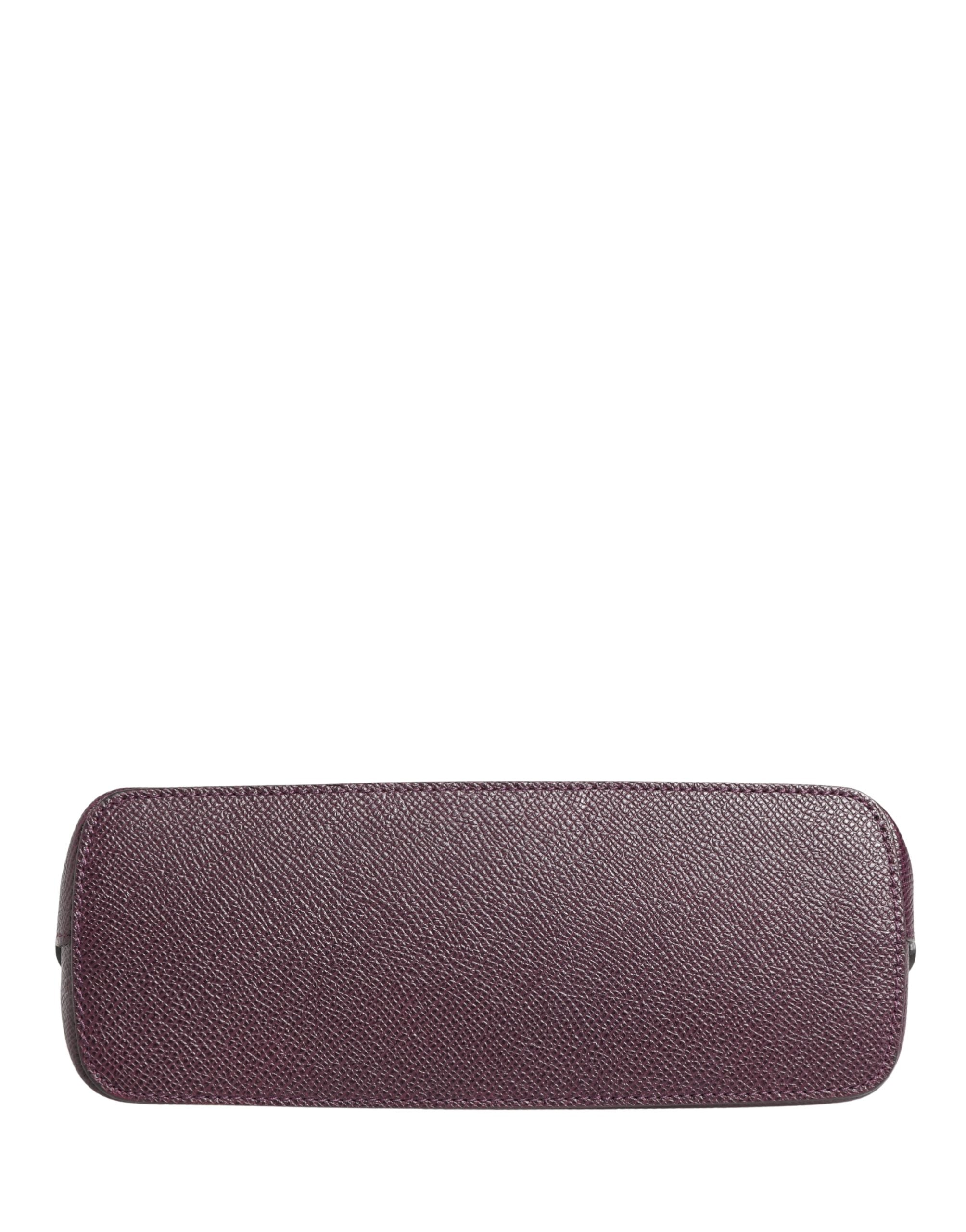 Dolce & Gabbana Dolce & Gabbana Dark Purple Leather DG Logo Zip Around Hand Purse Women's Wallet