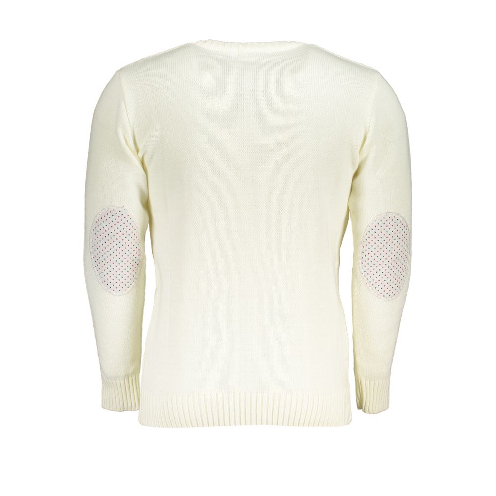 U.S. Grand U.S. Grand Bianco Acrylic Men Men's Sweater